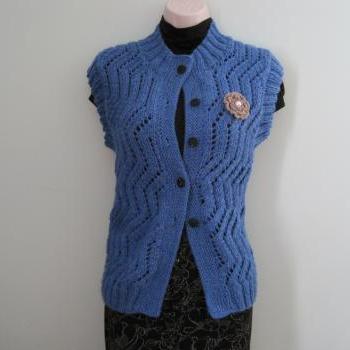 Knit Sleeveless Sweater - Denim (CL7)